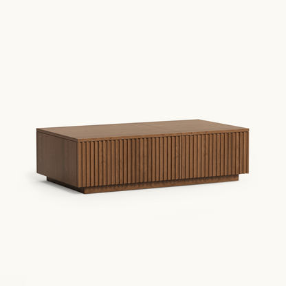 Lift Top Coffee Table with Storage 51.1" Solid Wood Drawers & Sliding Tray