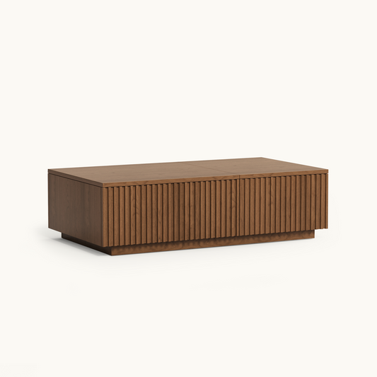 Lift Top Coffee Table with Storage 51.1" Solid Wood Drawers & Sliding Tray