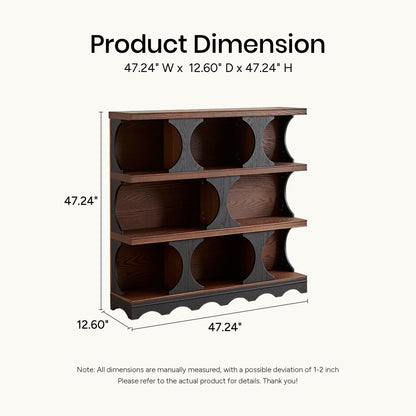 Orion Vintage Open Bookcase, Mid-Century Display Storage Shelf