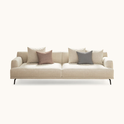 Modern Cotton Linen Sofa 41.3"-110.2" with Durable Fabric & Solid Larch Wood Frame