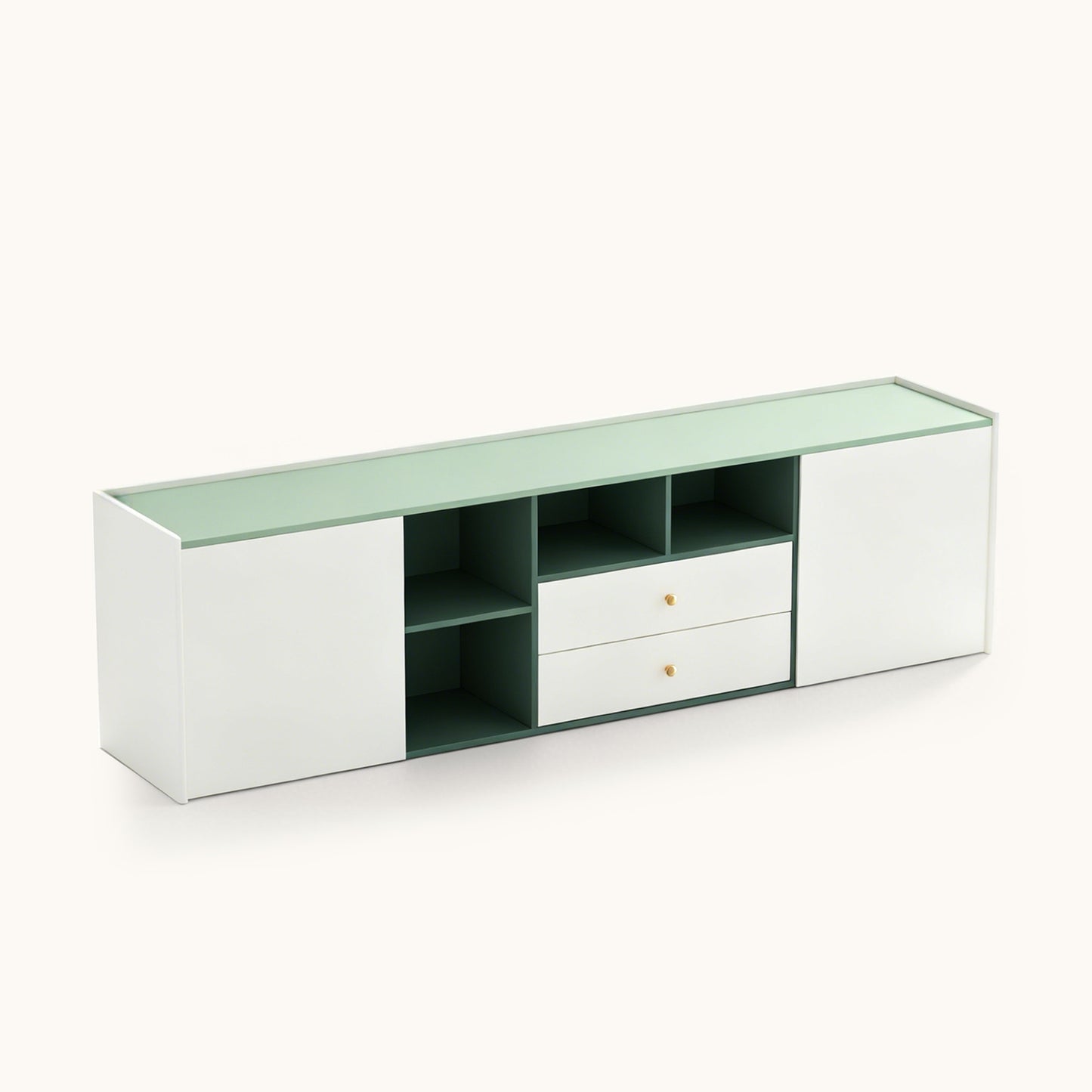 Modern TV Stand 78.74" with Cable Management & Flexible Storage Design
