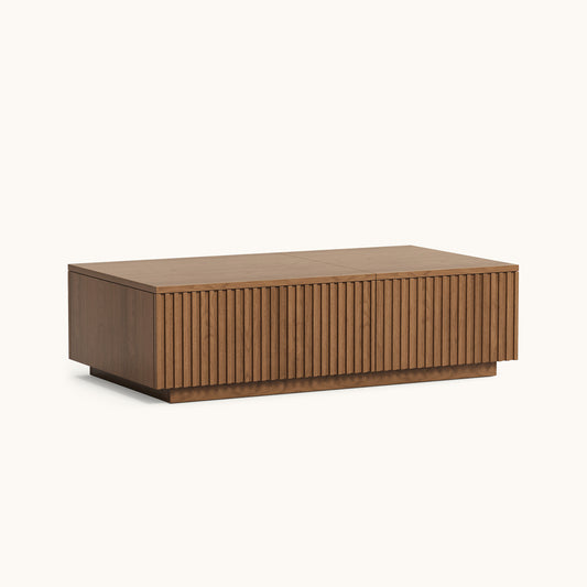 Lift Top Coffee Table with Storage 51.1" Solid Wood Drawers & Sliding Tray