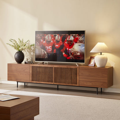 Mid-Century TV Stand with Hidden Storage for 32-85” TVs