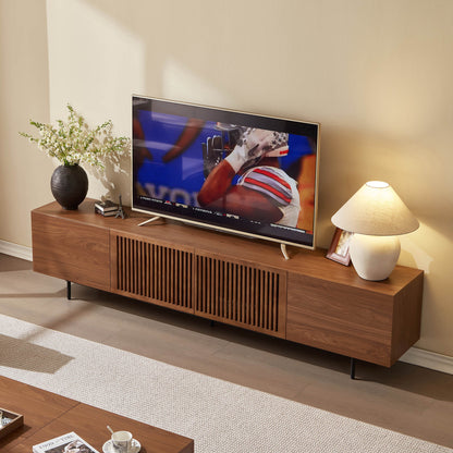 Mid-Century TV Stand with Hidden Storage for 32-85” TVs