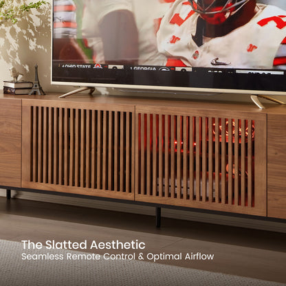 Mid-Century TV Stand with Hidden Storage for 32-100” TVs