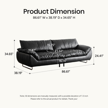 Zane Genuine Leather Sofa (87” / 94” / 102” / 110”)