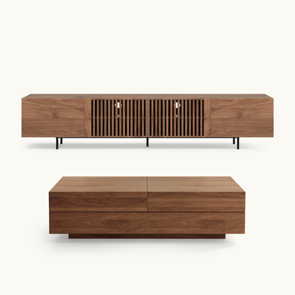 FamiDear Contemporary Living Room Set – Modern Sofa, Coffee Table & TV Stand Bundle