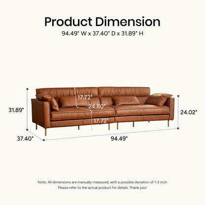 Shendu Genuine Leather Sofa (94” / 102” / 110”)