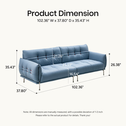 Shelby Genuine Leather Sofa (79” / 87” / 95” / 102”)