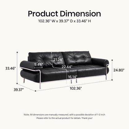 ZuoZhi Genuine Leather Sofa (87” / 94” / 102”)