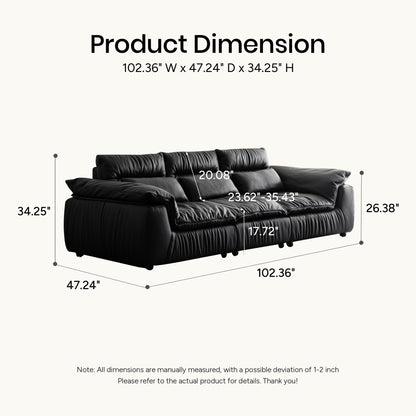 Bailey Genuine Leather Sofa (94” / 102” / 110”)