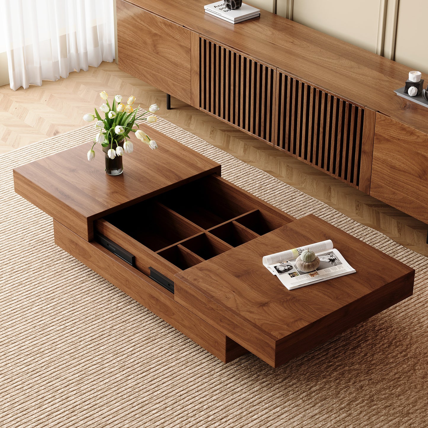 FamiDear Contemporary Living Room Set – Modern Sofa, Coffee Table & TV Stand Bundle