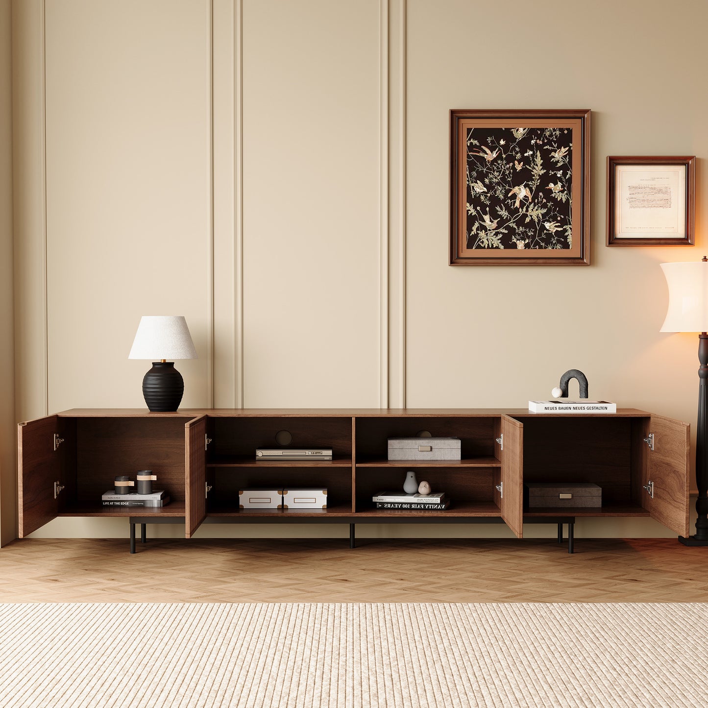 FamiDear Contemporary Living Room Set – Modern Sofa, Coffee Table & TV Stand Bundle