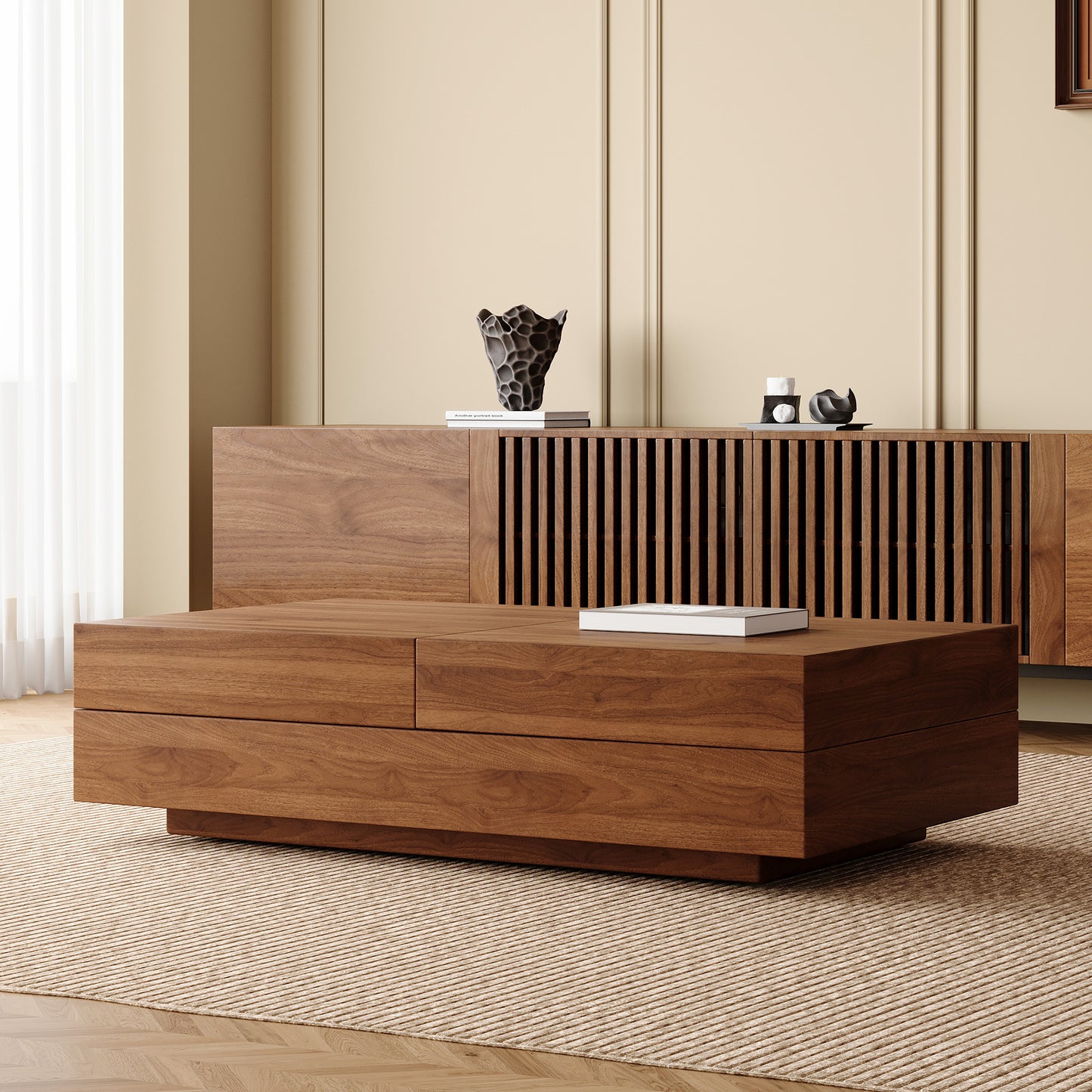 FamiDear Contemporary Living Room Set – Modern Sofa, Coffee Table & TV Stand Bundle