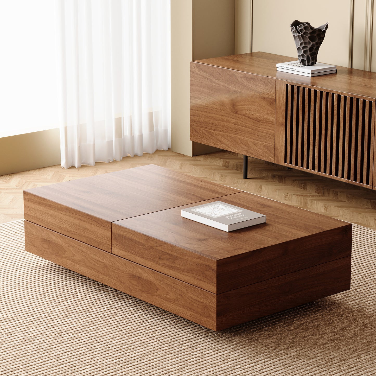 FamiDear Contemporary Living Room Set – Modern Sofa, Coffee Table & TV Stand Bundle