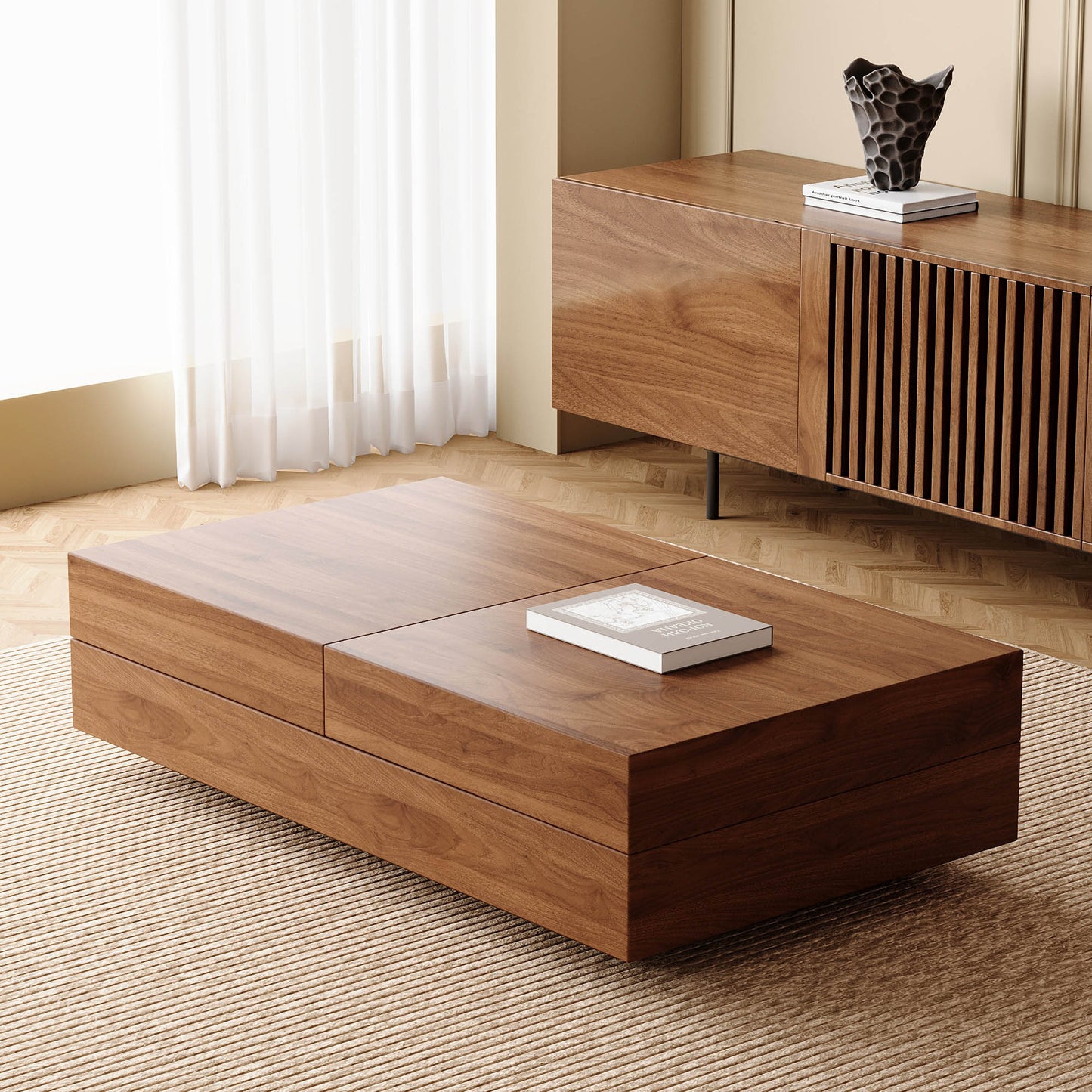 FamiDear Contemporary Living Room Set – Modern Sofa, Coffee Table & TV Stand Bundle
