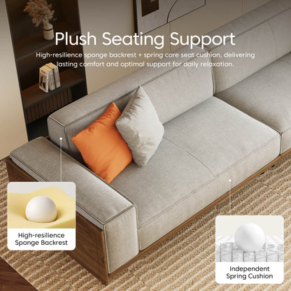 Modern 4-Seater Sofa with Deep Seats for Living Rooms
