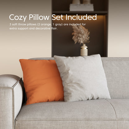 Modern 4-Seater Sofa with Deep Seats for Living Rooms