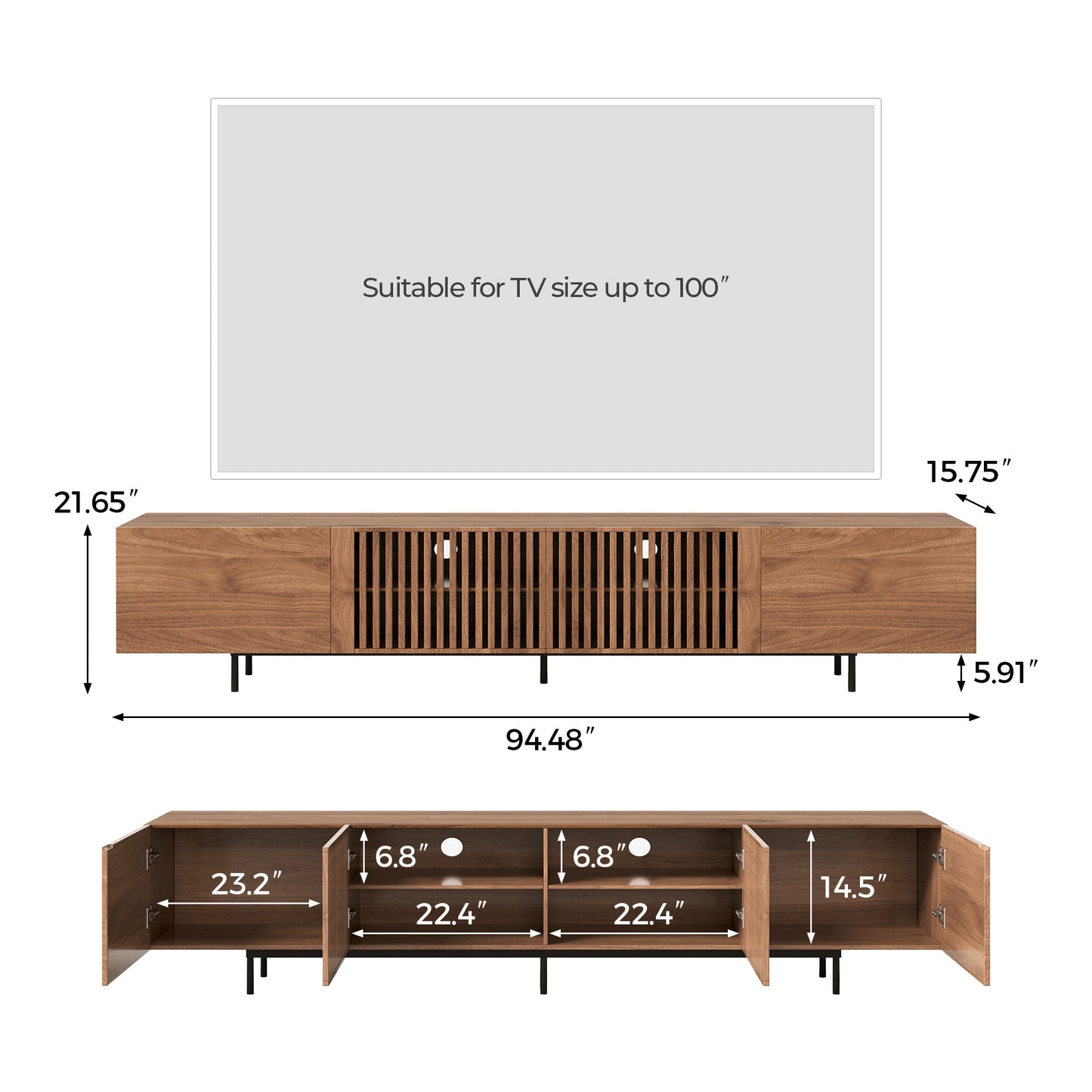 FamiDear Contemporary Living Room Set – Modern Sofa, Coffee Table & TV Stand Bundle