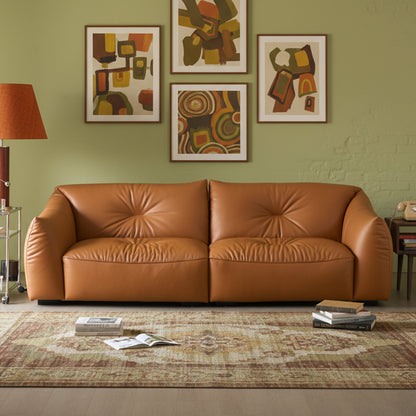 Karl Genuine Leather Sofa (87” / 94” / 102” / 110”)