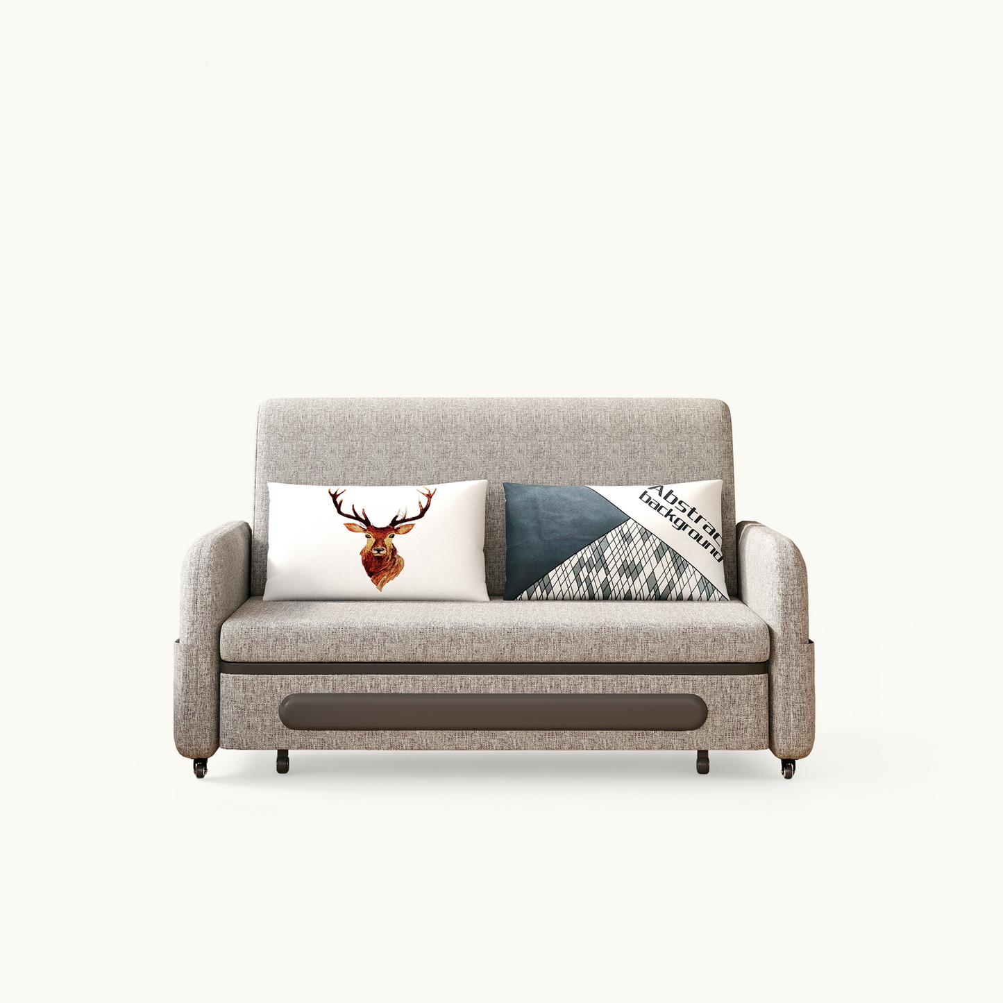 Modern Fold-Out Sofa Bed 56.69" with Adjustable Backrest & Hidden Storage
