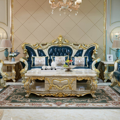 Château Lumière Coffee Table – French Rococo Coffee Table with Storage