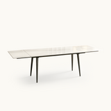 Modern Extendable Dining Table with Sintered Stone Top for 6-10 People