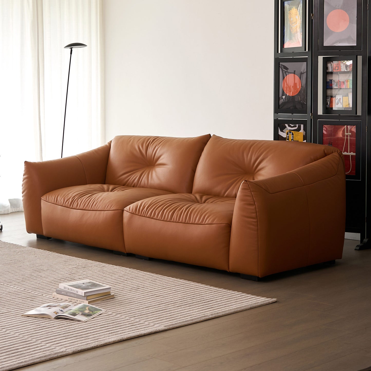 Karl Genuine Leather Sofa (87” / 94” / 102” / 110”)