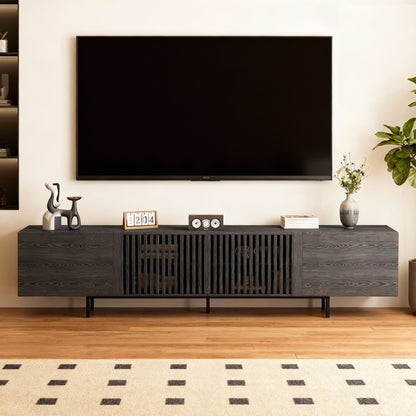 TV Stand YSTVB Mid-Century Modern Cable Management 4-Door 94.48"