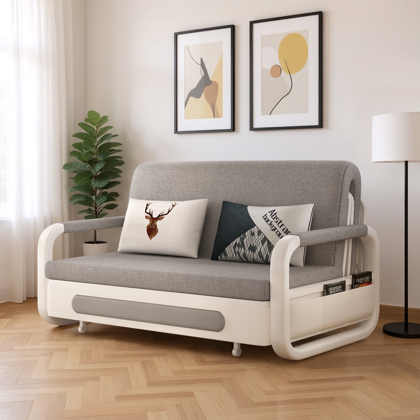 Sofa SFC00 Modern Fold-Out Sofa Bed Durable Fabrics 57.4"