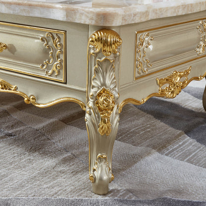 Versailles Royale Coffee Table – Luxury European Baroque Center Table with Storage