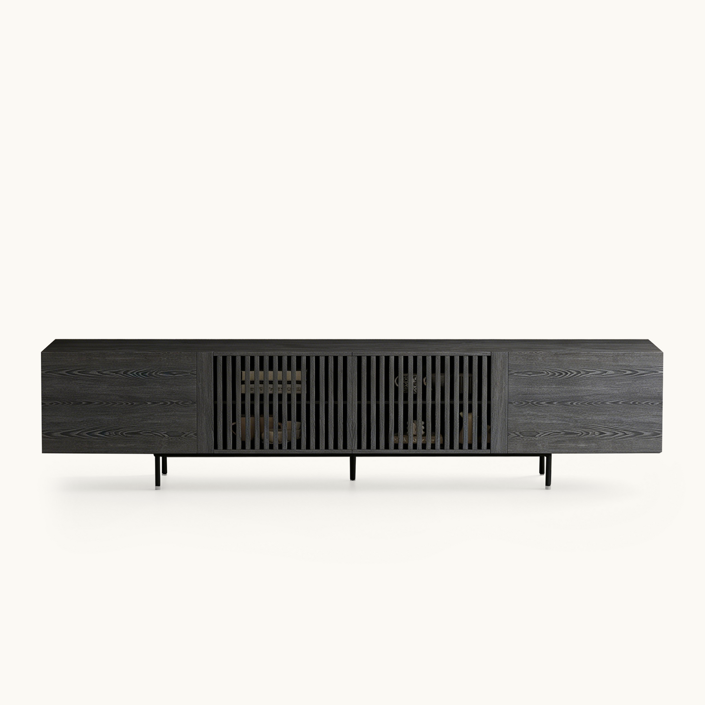 Mid-Century TV Stand with Hidden Storage for 32-85” TVs