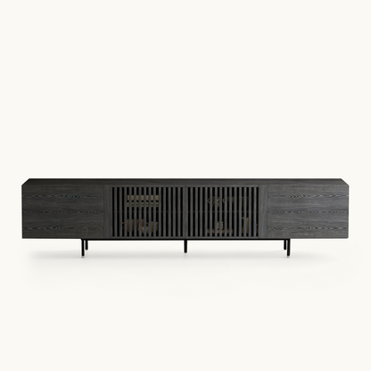 Mid-Century TV Stand with Hidden Storage for 32-85” TVs
