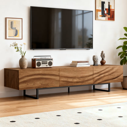 TV Stand YSTVG028 Mid-Century Modern with 3 Drawers Cable Management 82.83"