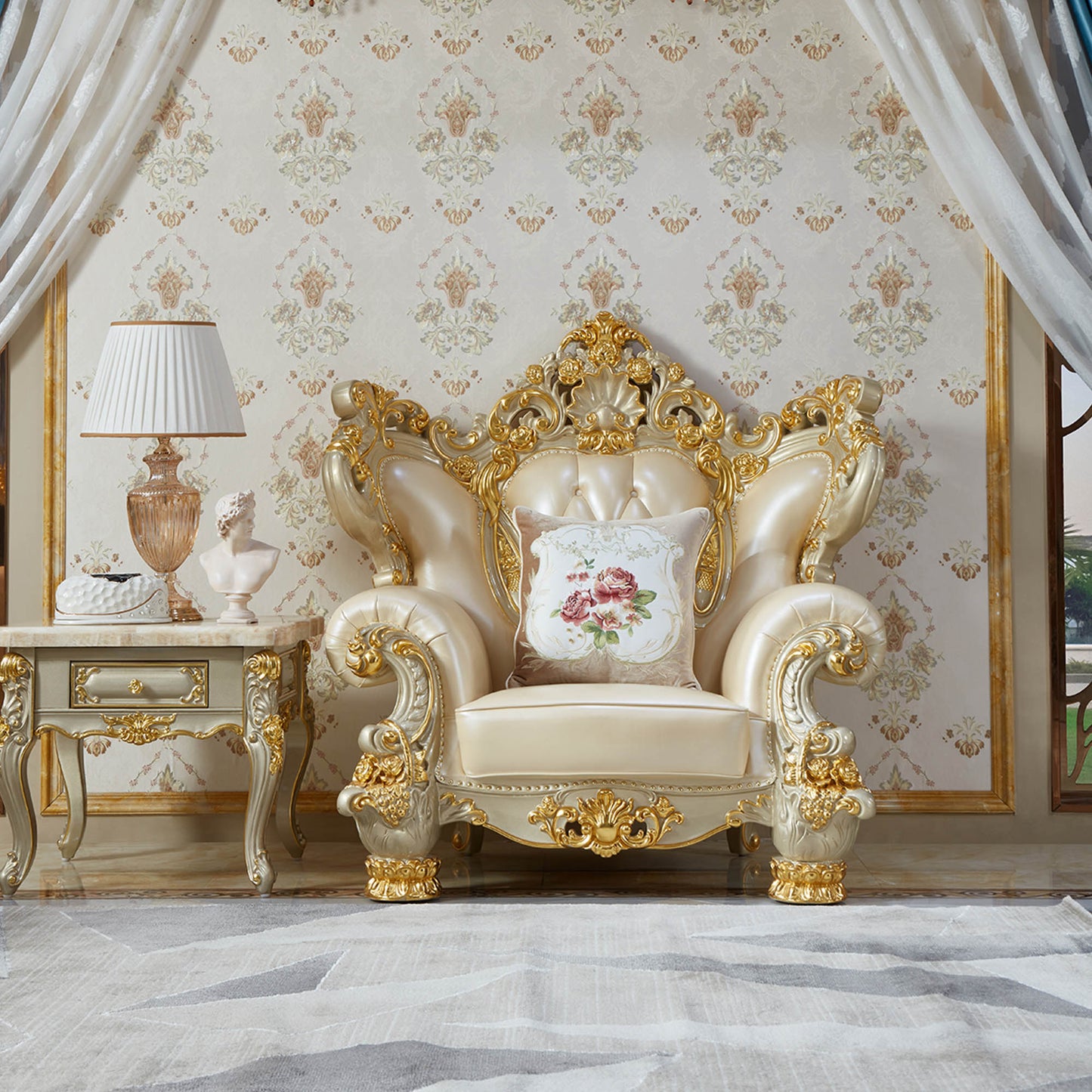 Versailles Royale Luxury Sofa Set – European Baroque Gold Carved Living Room Collection