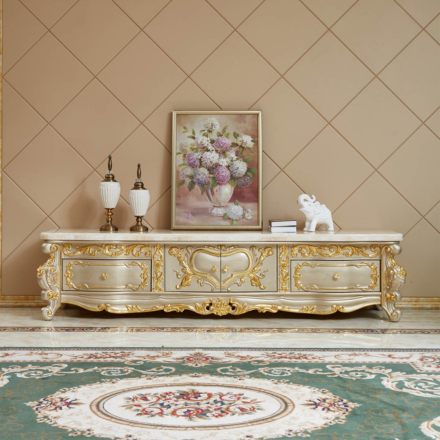Versailles Royale Luxury TV Stand Collection – European Baroque Entertainment Center