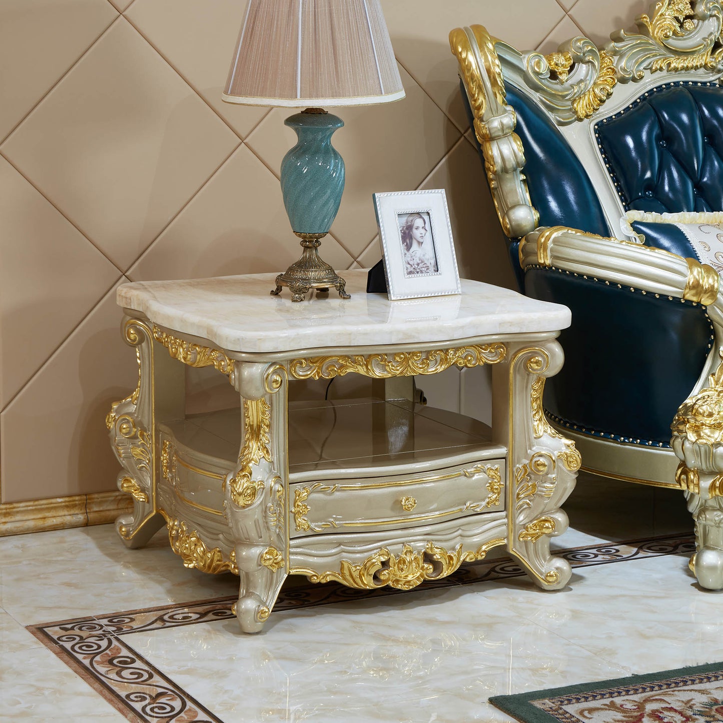 Palais Doré Accent Cabinet – French Luxury End Table Collection