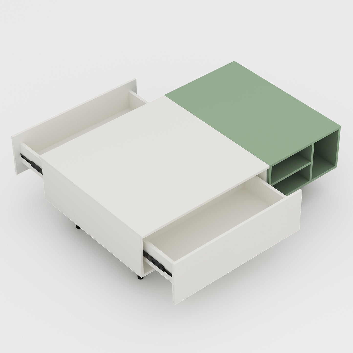 Coffee Table GJPPSCJ Modern Two-Tone Tabletop Spacious Storage 51.18"