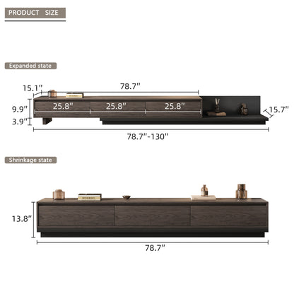 TV Stand LSDSG2M Mid-Century Modern Cable Management Scalable Design 78.8"-130"