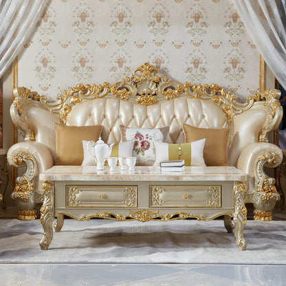Versailles Royale Coffee Table – Luxury European Baroque Center Table with Storage