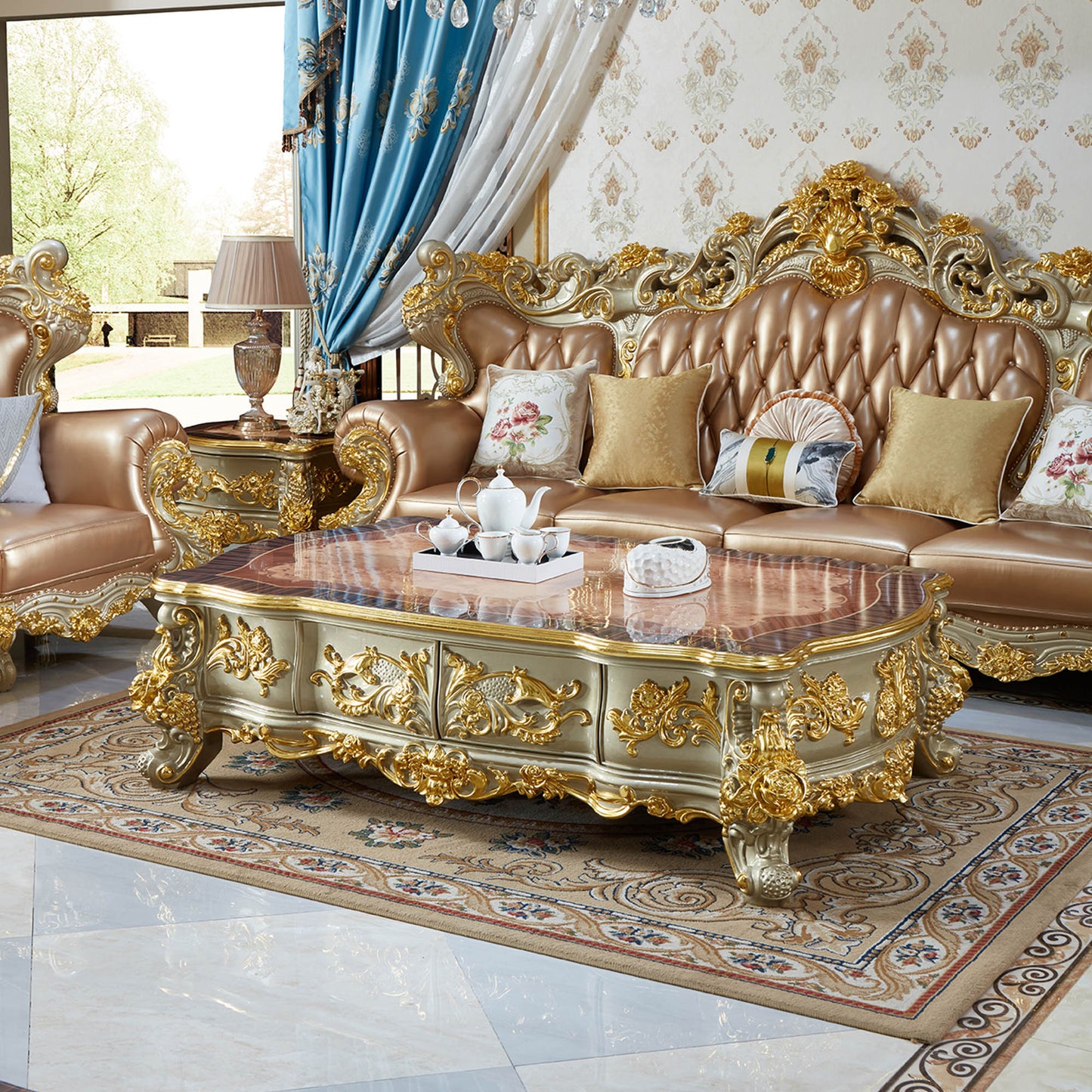 Versailles Royale Coffee Table – French Rococo Luxury Center Table