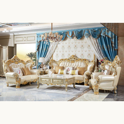 Versailles Royale Luxury Sofa Set – European Baroque Gold Carved Living Room Collection