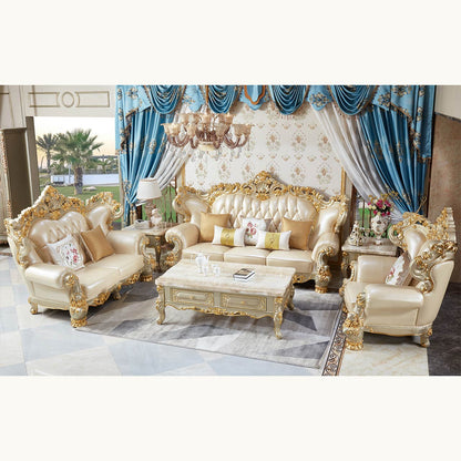 Versailles Royale Luxury Sofa Set – European Baroque Gold Carved Living Room Collection