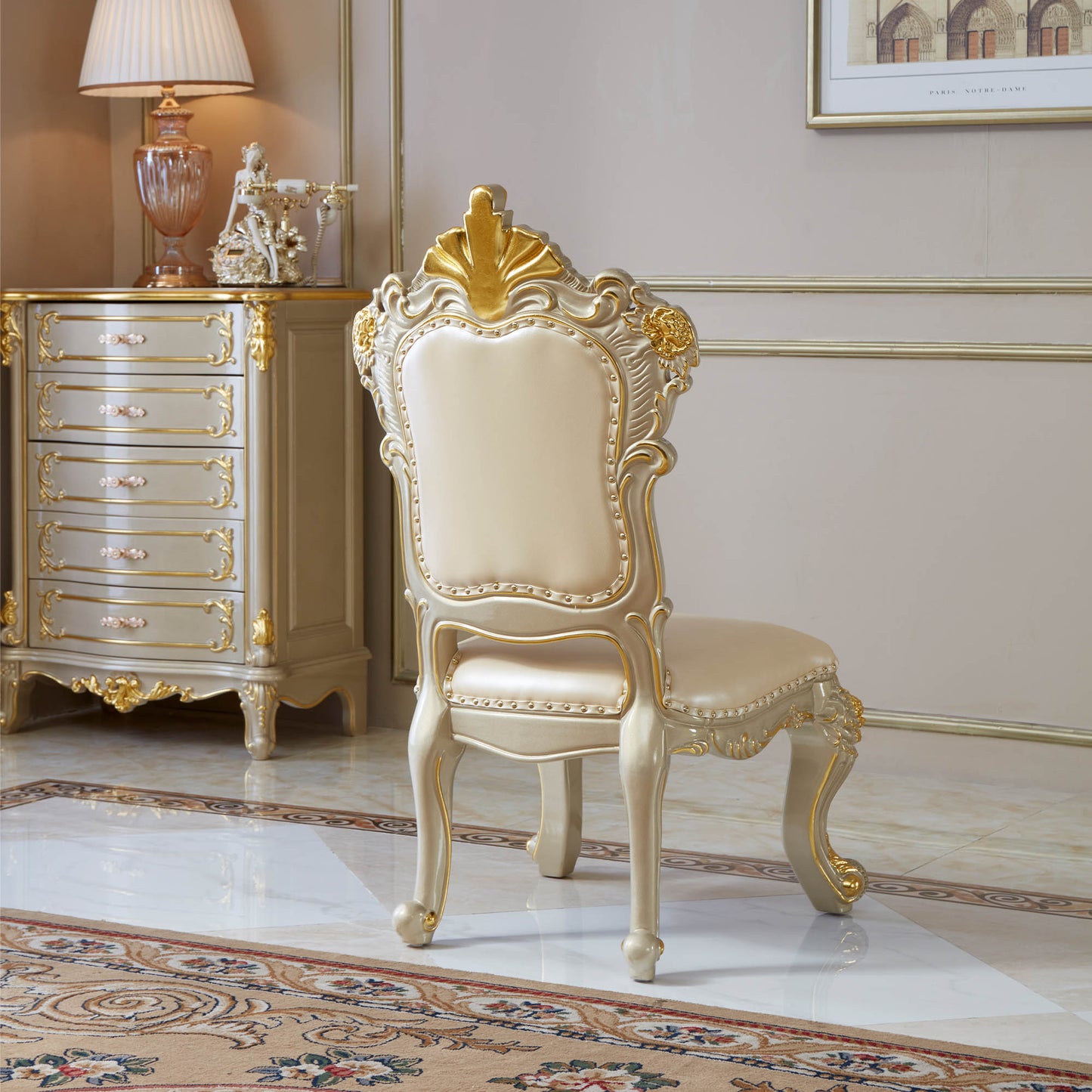 Versailles Supreme Dining Chair – French Rococo Upholstered Dining Chair