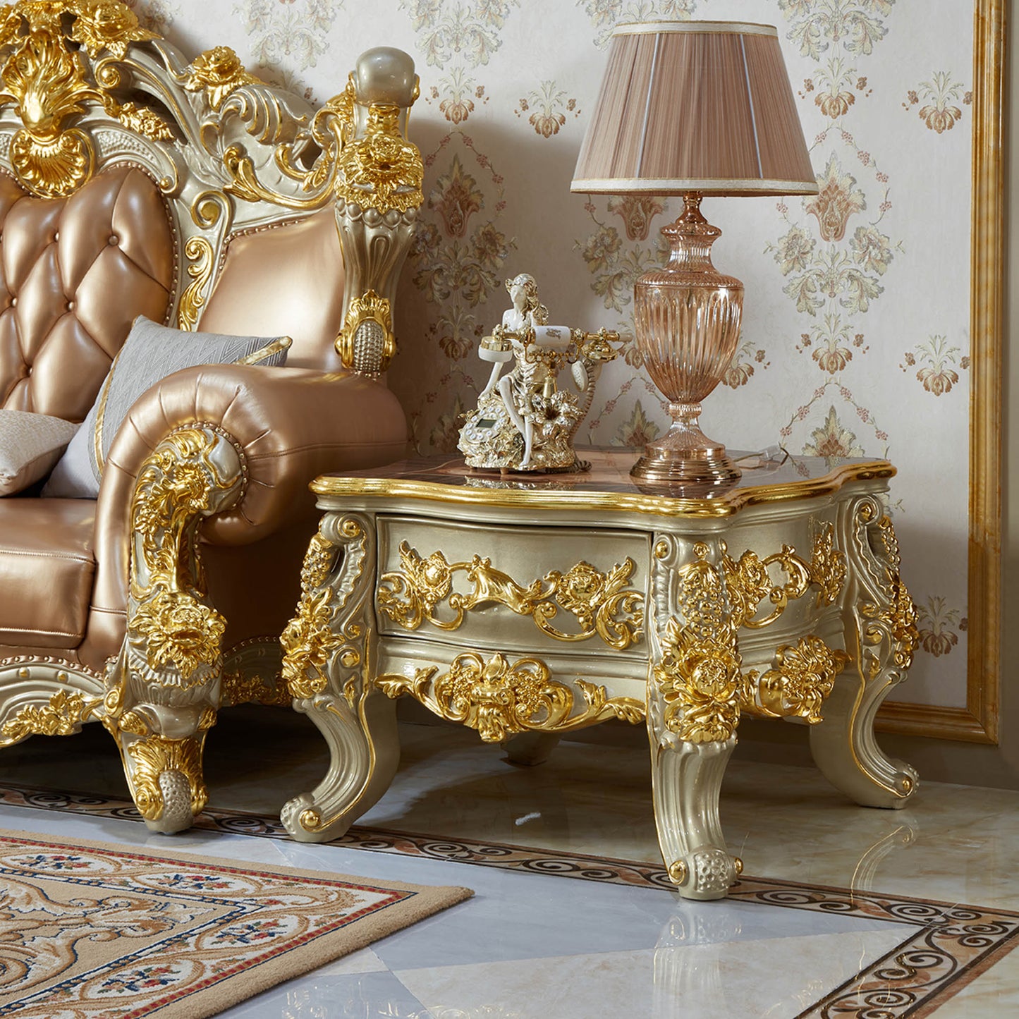 Palais Doré Accent Cabinet – French Luxury End Table Collection