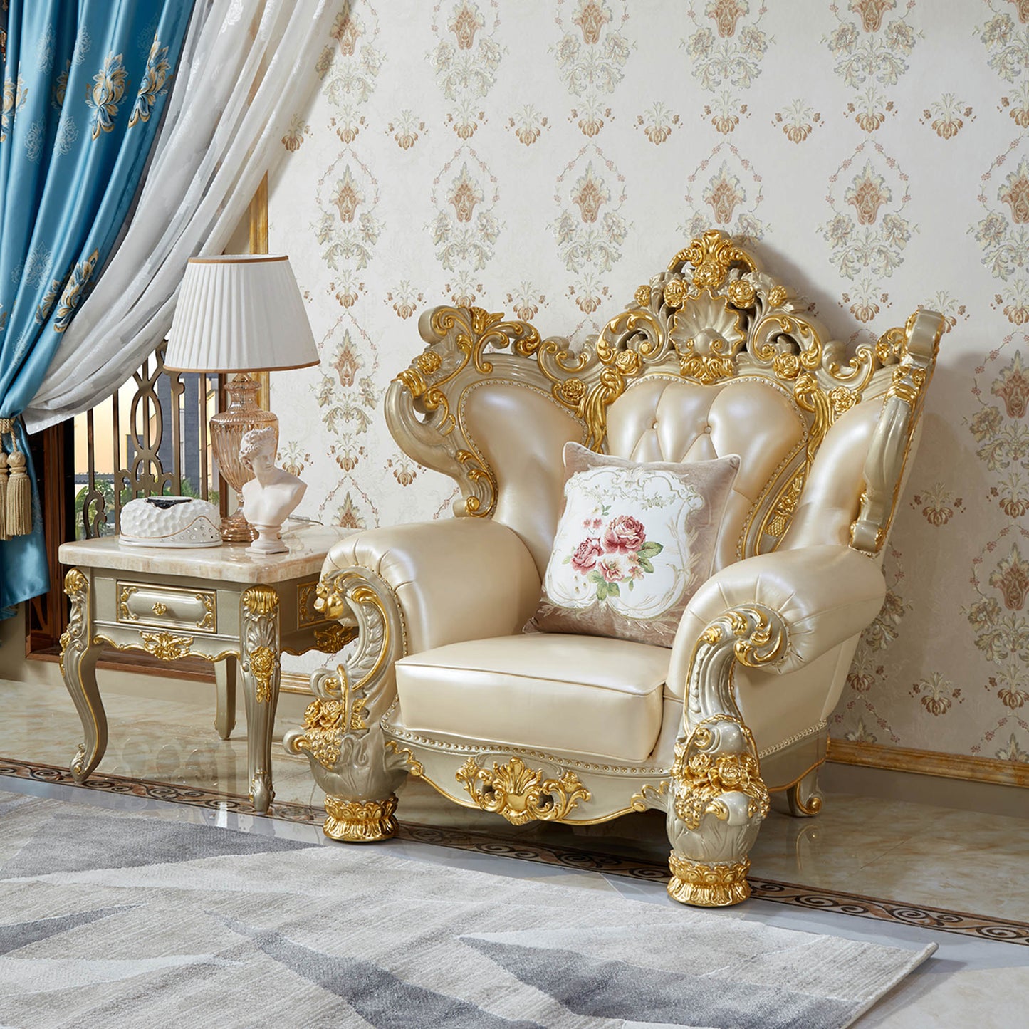 Versailles Royale Luxury Sofa Set – European Baroque Gold Carved Living Room Collection