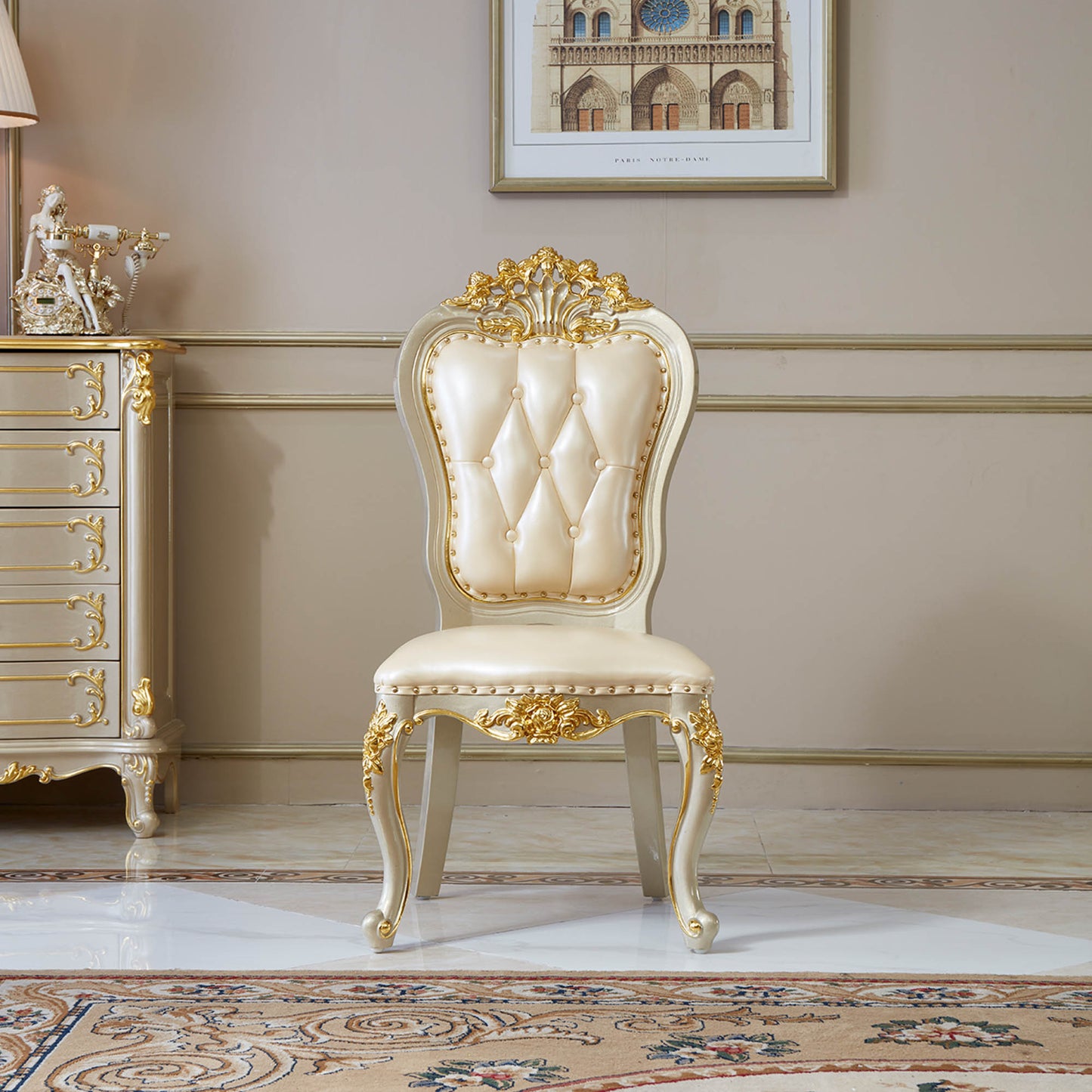 Versailles Supreme Dining Chair – French Rococo Upholstered Dining Chair