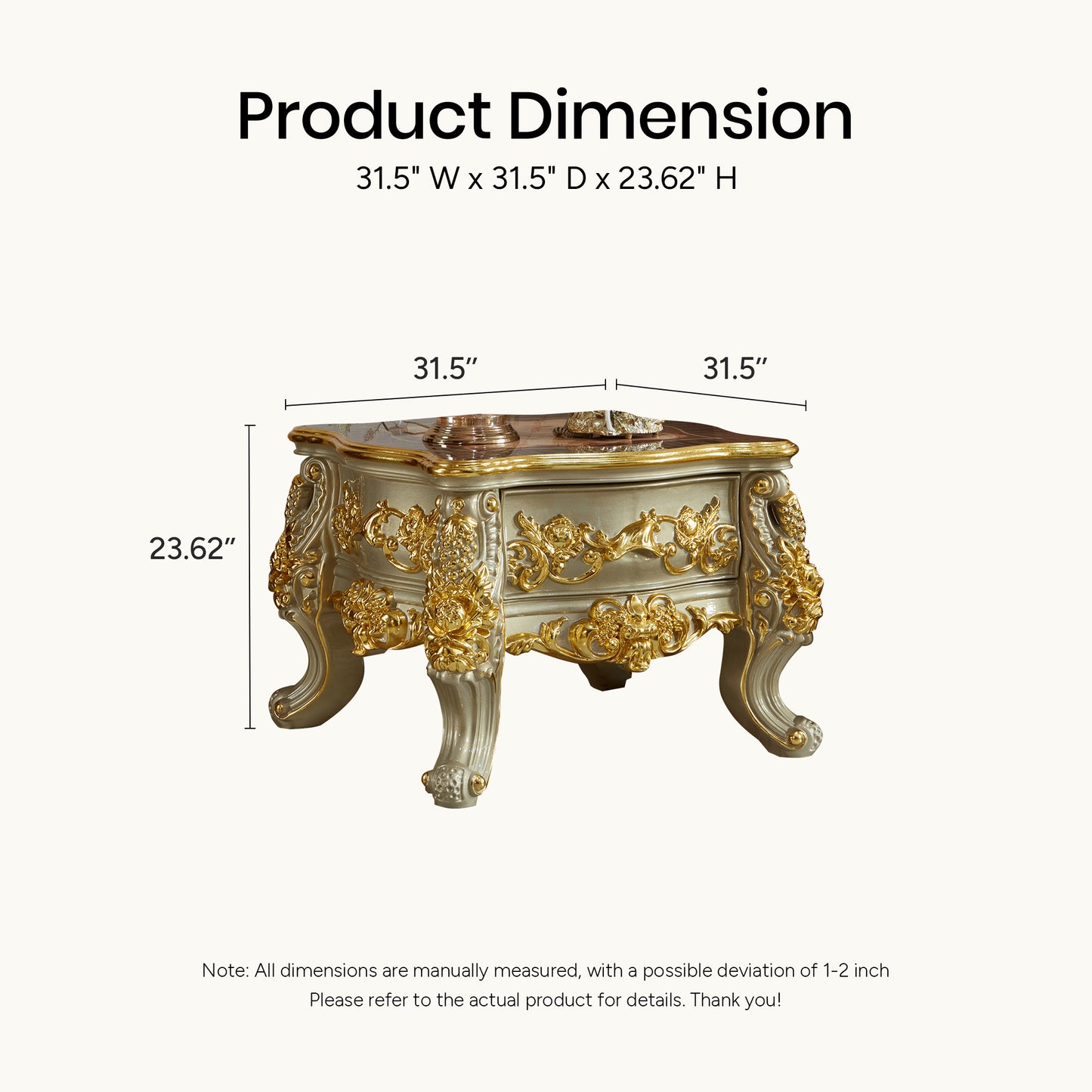Palais Doré Accent Cabinet – French Luxury End Table Collection