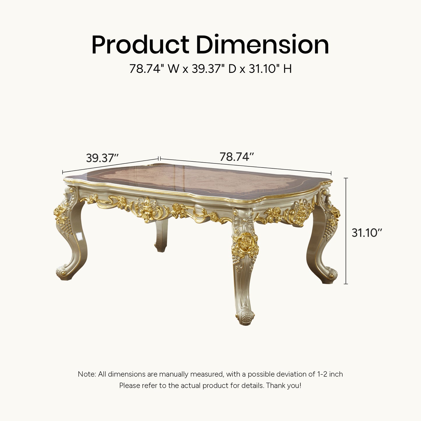 Versailles Supreme Dining Table – French Rococo Luxury Dining Table