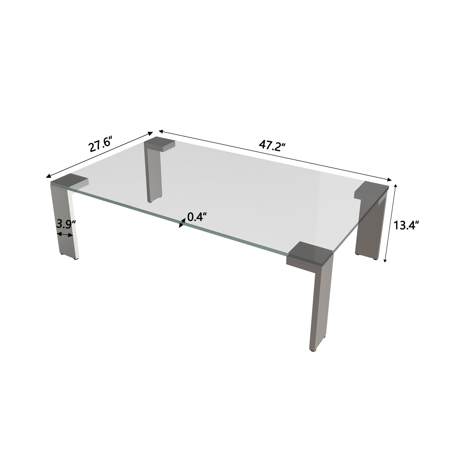 Coffee Table SBYCJ006 Modern Glass Hardware Material 47.2"